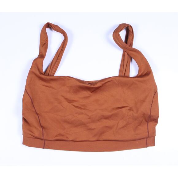 Left on Friday Top Shelf Bronze rust orange bikini top square neck like new M - Picture 4 of 5